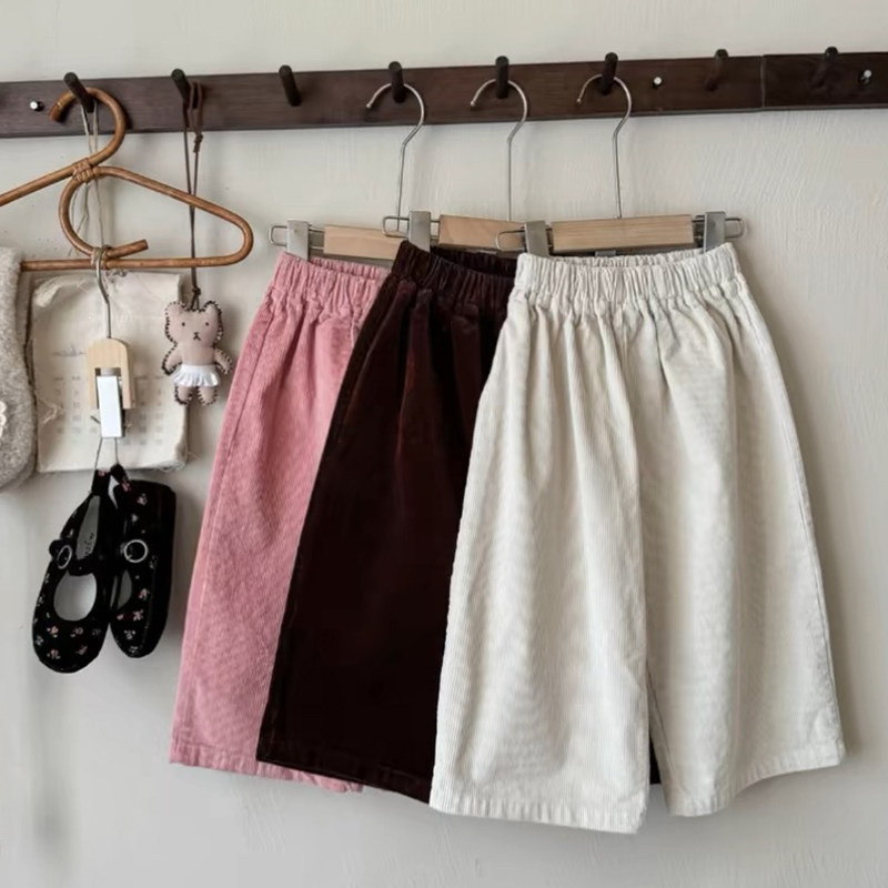 女童灯芯绒加绒直筒裤2024春秋冬款洋气中小童儿童宽松女宝阔腿裤,童装/婴儿装/亲子装,裤子,淘宝优惠券,粉丝福利购,淘宝优惠卷