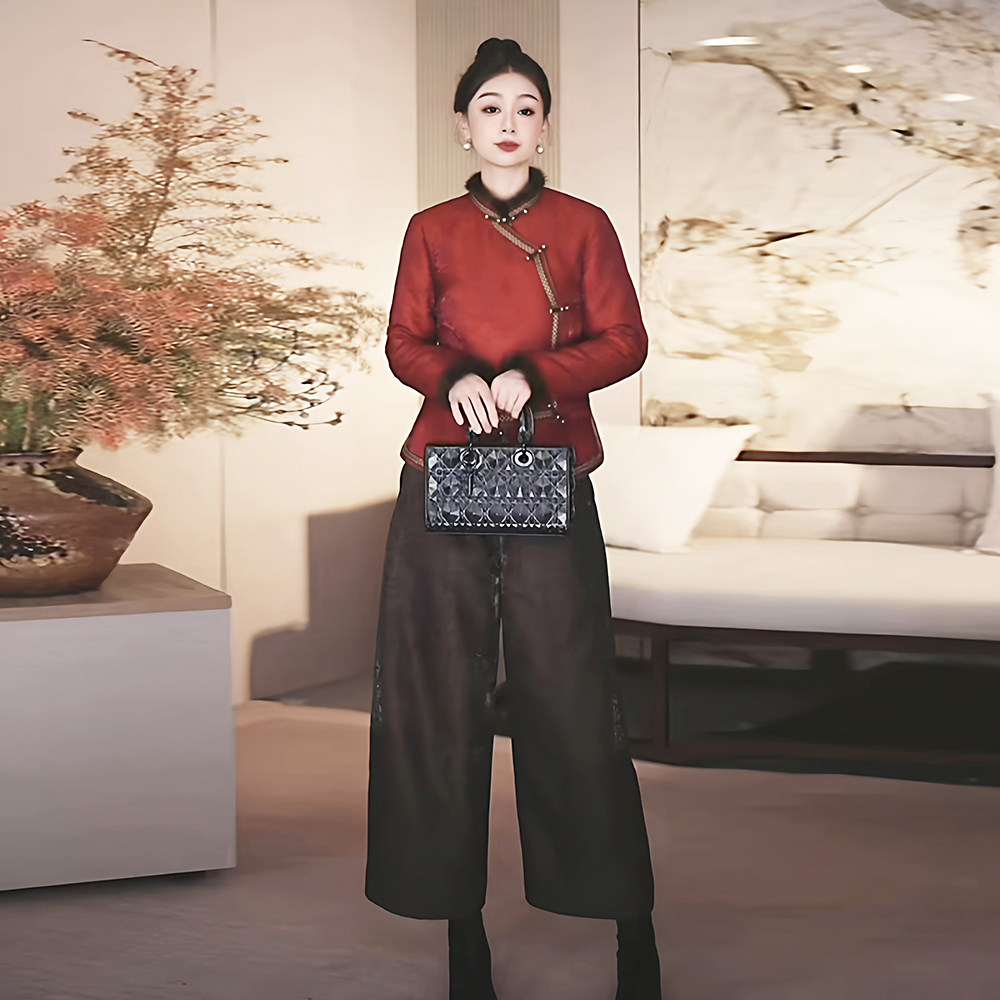 新中式国风棉衣外套女套装百搭宽松显瘦加绒加厚长裤阔腿裤两件套,女装/女士精品,时尚套装,淘宝优惠券,粉丝福利购,淘宝优惠卷