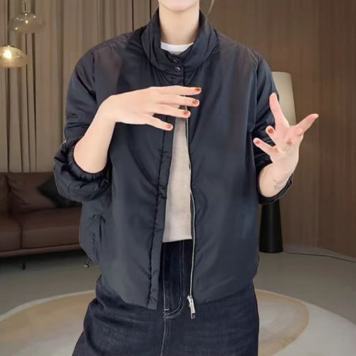 立领轻薄棉服女装2026秋冬新款胖MM宽松显瘦休闲百搭短款保暖外套
