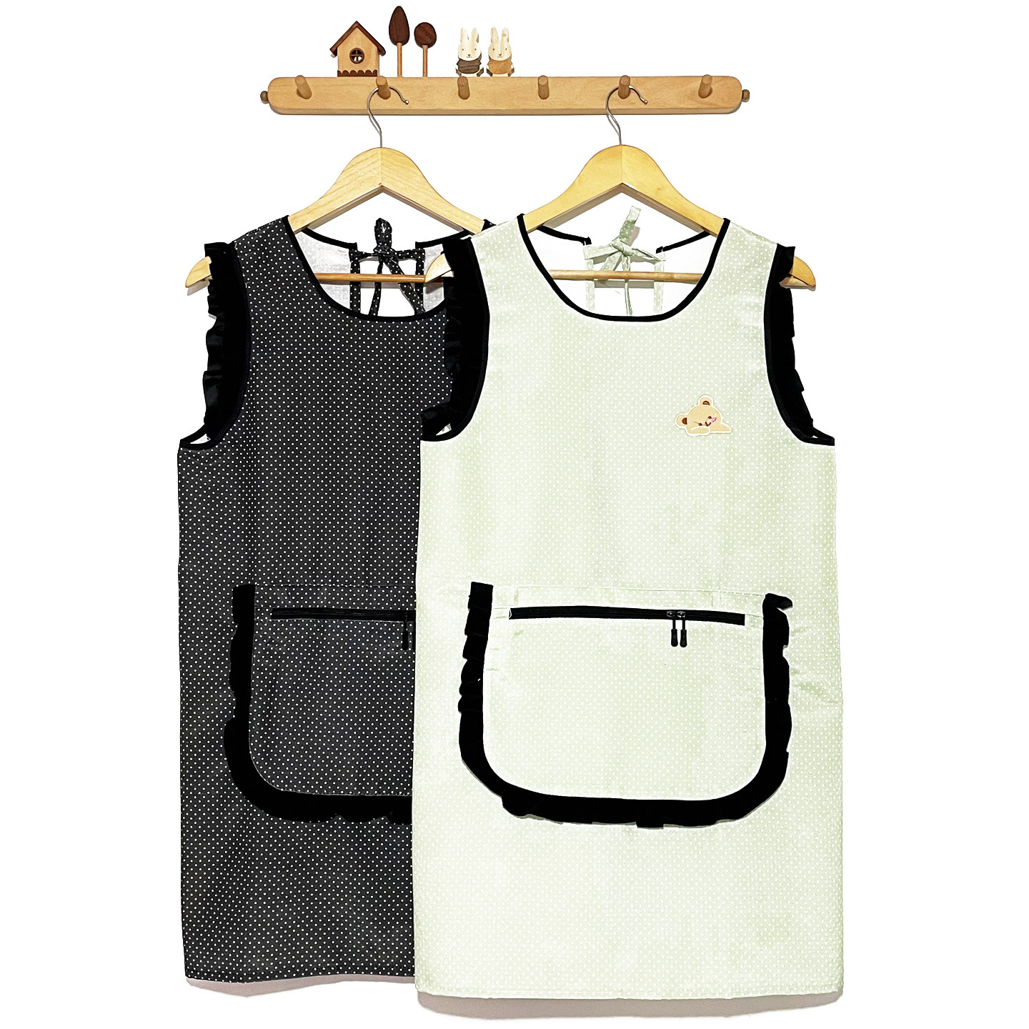 韩版坎肩围裙家用厨房做饭无袖围腰防油防污新款可爱上班工作罩衣