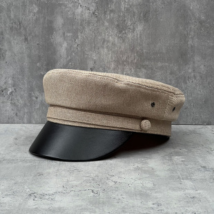 可调节春夏天平顶帽报童帽男女简约休闲透气有型大头围小号帽子潮