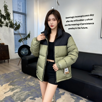 冬季北家1996美版700蓬刺绣外套保暖羽绒服男女同款白鸭绒百搭款