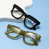 高清防蓝光老花镜轻大框时尚 男女抗疲劳年轻中老年老花眼镜弹簧腿