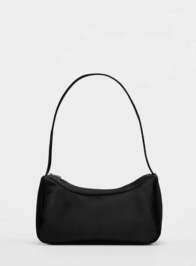 Z家女包2025春季新款黑色简约百搭丝缎质感手提包复古单肩腋下包