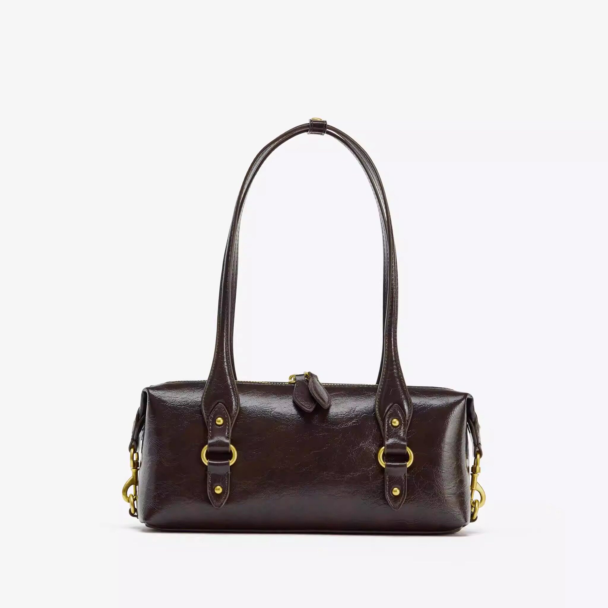 2025秋季新品女包Z家时尚百搭龟裂效果金属细节装饰单肩腋下包潮,箱包皮具/热销女包/男包,腋下包,淘宝优惠券,粉丝福利购,淘宝优惠卷