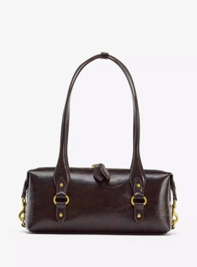 2025秋季新品女包Z家时尚百搭龟裂效果金属细节装饰单肩腋下包潮