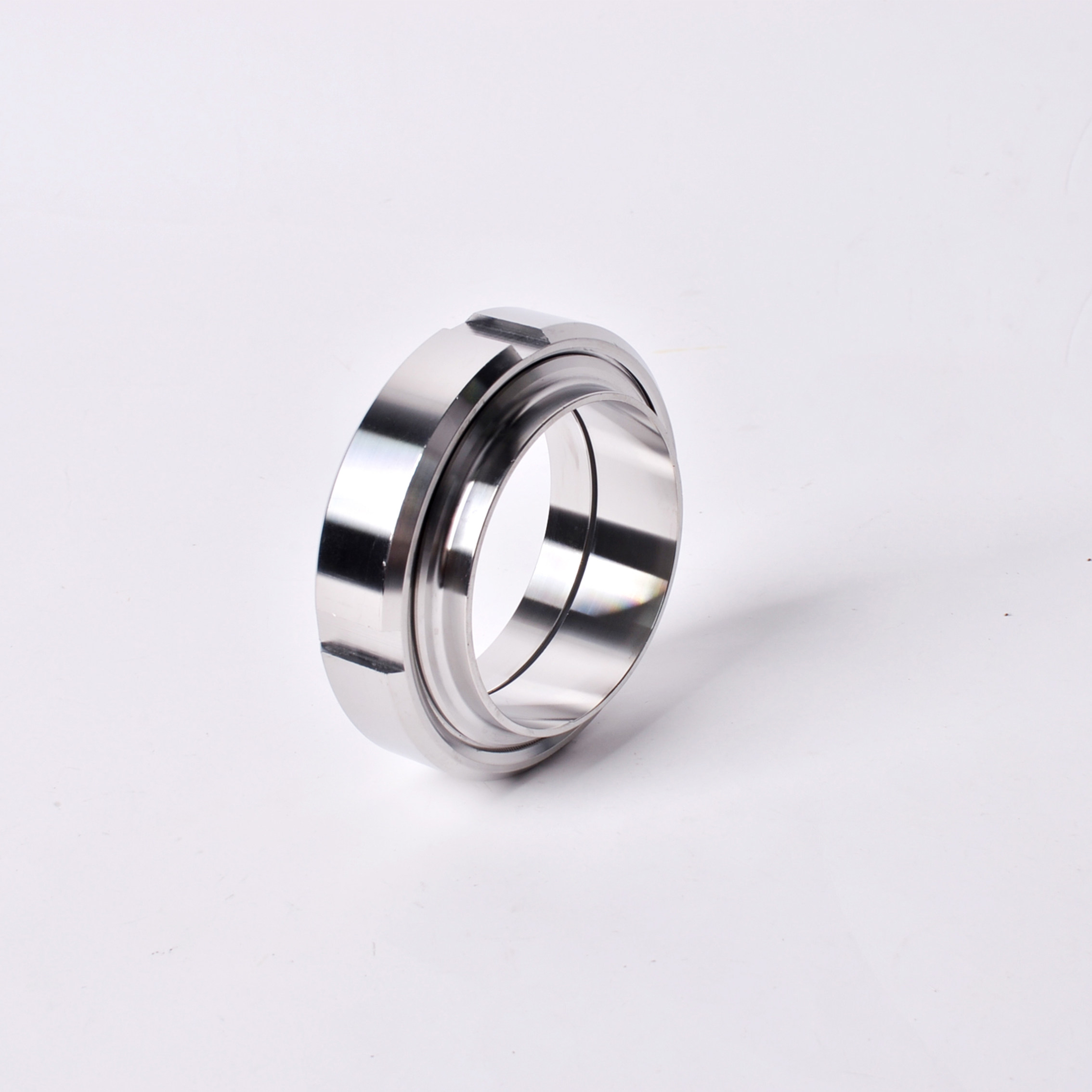 直销304不锈钢卫生级焊接活接/圆螺纹重型活接头sms螺纹t螺纹