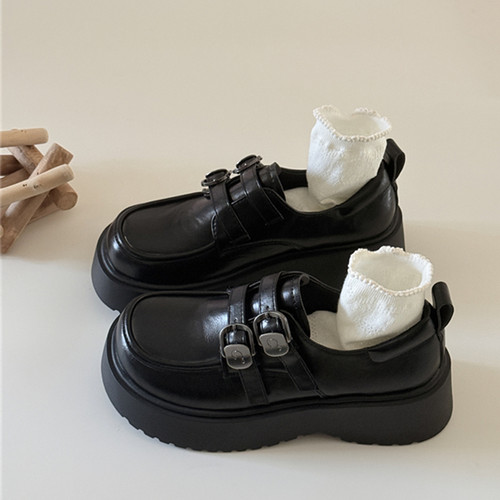 松糕厚底乐福鞋女2025秋季新款百搭学院风复古配裙子玛丽珍小皮鞋