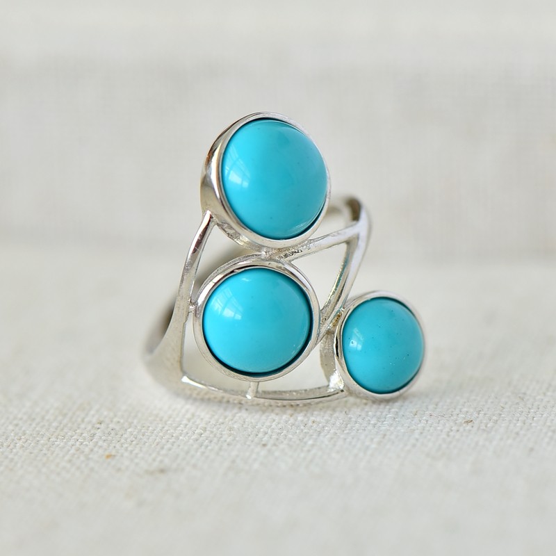 男女款S925纯银玉石镶嵌戒指空托