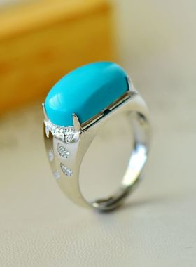 男女款S925纯银DIY镶嵌戒指空托