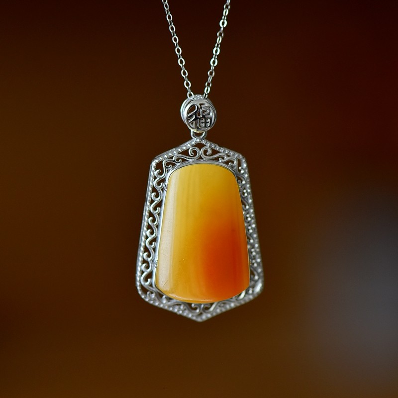 男女款S925纯银DIY镶嵌吊坠空托