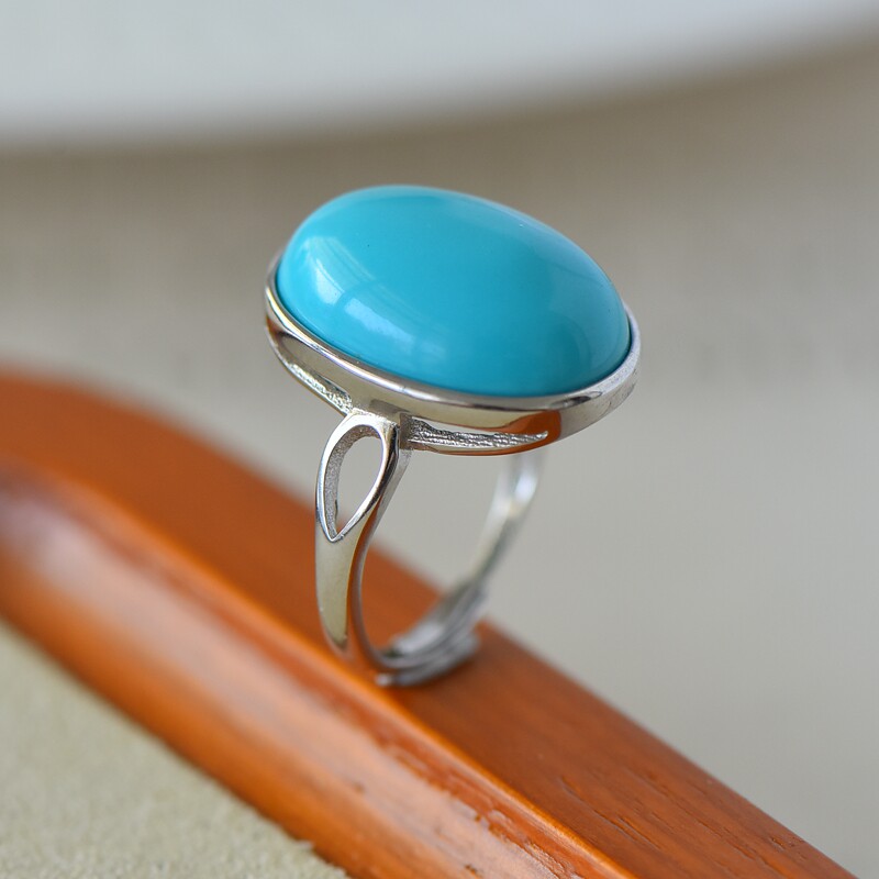 男女款S925纯银DIY镶嵌戒指空托