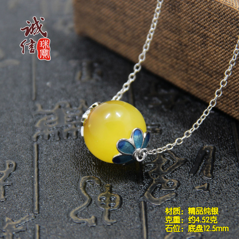 S925純銀夾扣吊墜扣景泰藍銀扣DIY扣琥珀蜜蠟圓珠桶珠夾扣帶鏈子在類目 飾品/流行首飾/時尚飾品新, 項鍊中 - 來自Buy2taobao.com提供專業的淘寶代購服務