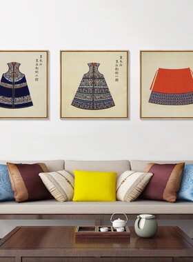 清朝朝服装饰画皇帝太后龙袍挂画