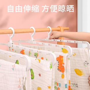 婴儿纱布浴巾大衣架专用伸缩阳台多功能家用晒床单被套加长枕头套