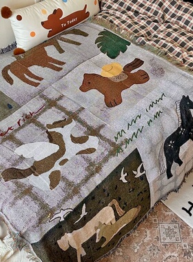 MhappyManner 原创逐梦追光小马艺术空调毯挂毯沙发毯针织盖毯