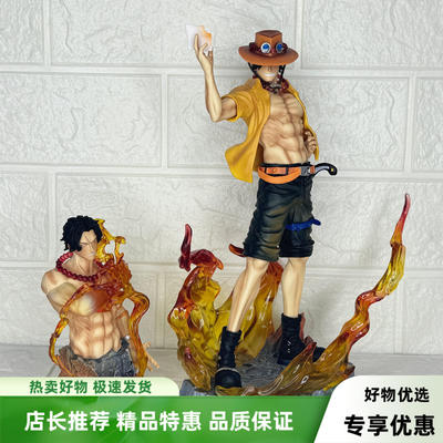 海贼王手办火拳艾斯路飞二次元动漫周边模型摆件景品男生生日礼物