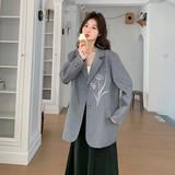 【大货】2026春季老钱风刺绣西装外套A610-P130控188，女装西装，浙宝228