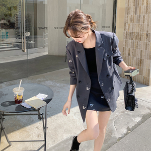 【大货】2026春装刺绣西装+半身裙两件套装A615-P170控278图片