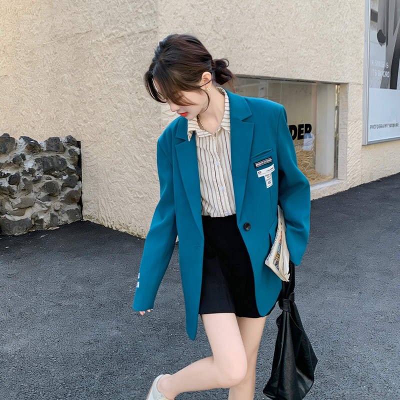 【大货】春季克莱因蓝小西装外套A678-P105控168,女装西装,浙宝228