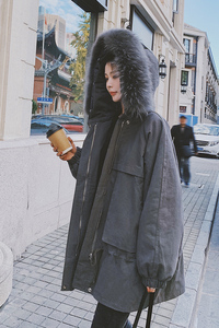 现货 冬季新款兔毛内胆工装衣派克服228-A36-P185控268图片