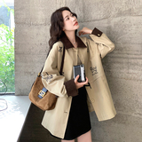 现货2025秋季新款刺绣中长款风衣外套228-A648-P165控238，女装风衣，浙宝228