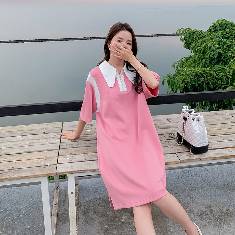现货有买秀夏季新款粉色POLO连衣裙228-A163-P105控158,女装连衣裙,浙宝228