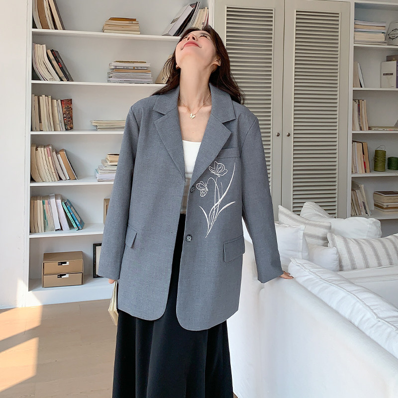 【大货】2026春季老钱风刺绣西装外套A610-P130控188，女装西装，浙宝228