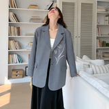 【大货】2026春季老钱风刺绣西装外套A610-P130控188，女装西装，浙宝228