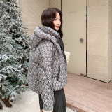 【新品现货】定制印花连帽50绒羽绒服B228-A658-P250控358，女装羽绒服，浙宝228