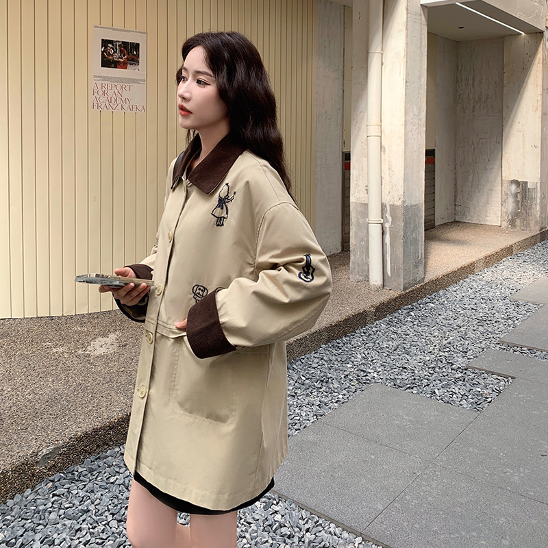 【有货】刺绣中长款风衣外套A648-P155控238,女装风衣,浙宝228