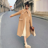 【大量现货】低价跑量长款毛呢外套呢子大衣228-A105-P140控218，女装毛呢外套，天丽