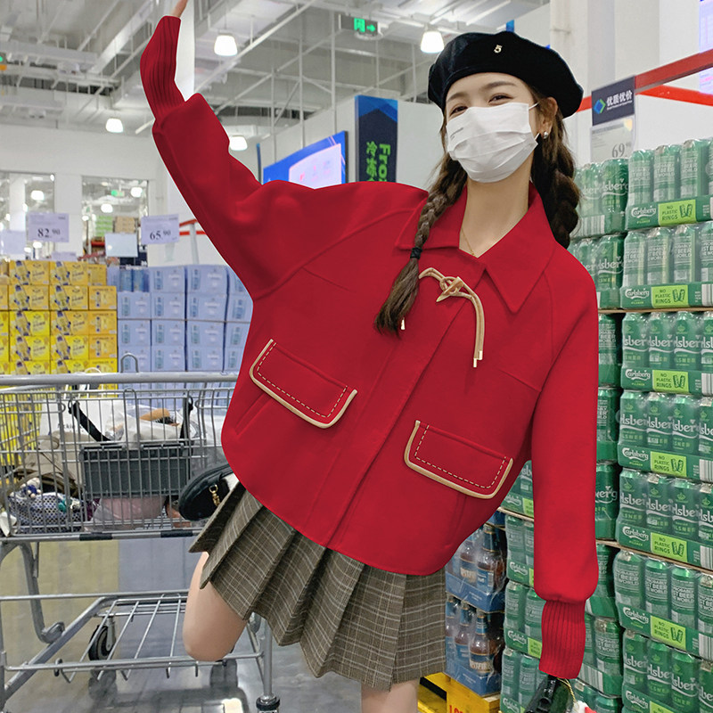 现货有买秀冬装小个子短款毛呢外套B228-A182-P165控248,女装毛呢外套,浙宝228