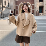 现货定制70毛流苏短款双面呢大衣B228-A573-P260-K368，女装毛呢外套，浙宝228