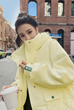 现货跑量80绒撞色字母刺绣假两件短款羽绒服228-A113-P215控298，女装羽绒服，浙宝228
