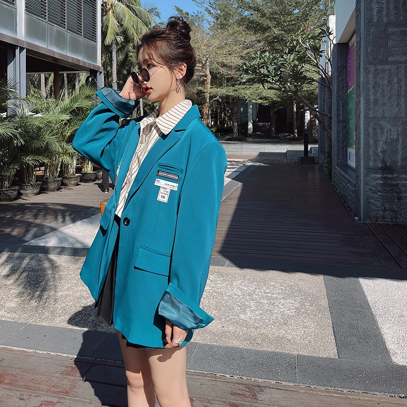 【大货】春季克莱因蓝小西装外套A87-P105控168,女装西装,浙宝228