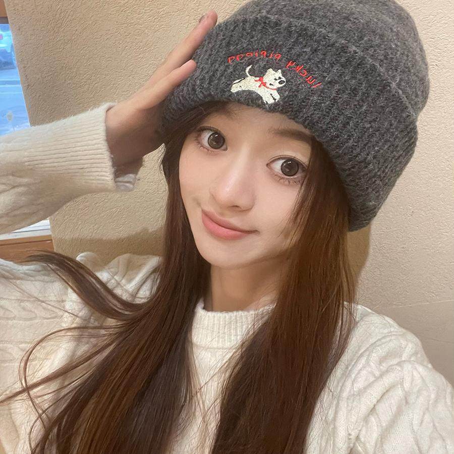 大头围毛线帽女秋冬新款卡通小狗刺绣针织帽防寒保暖大脸显脸小,服饰配件/皮带/帽子/围巾,帽子,淘宝优惠券,粉丝福利购,淘宝优惠卷