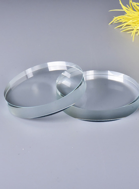 透明水晶玻璃圆形装饰摆件底座