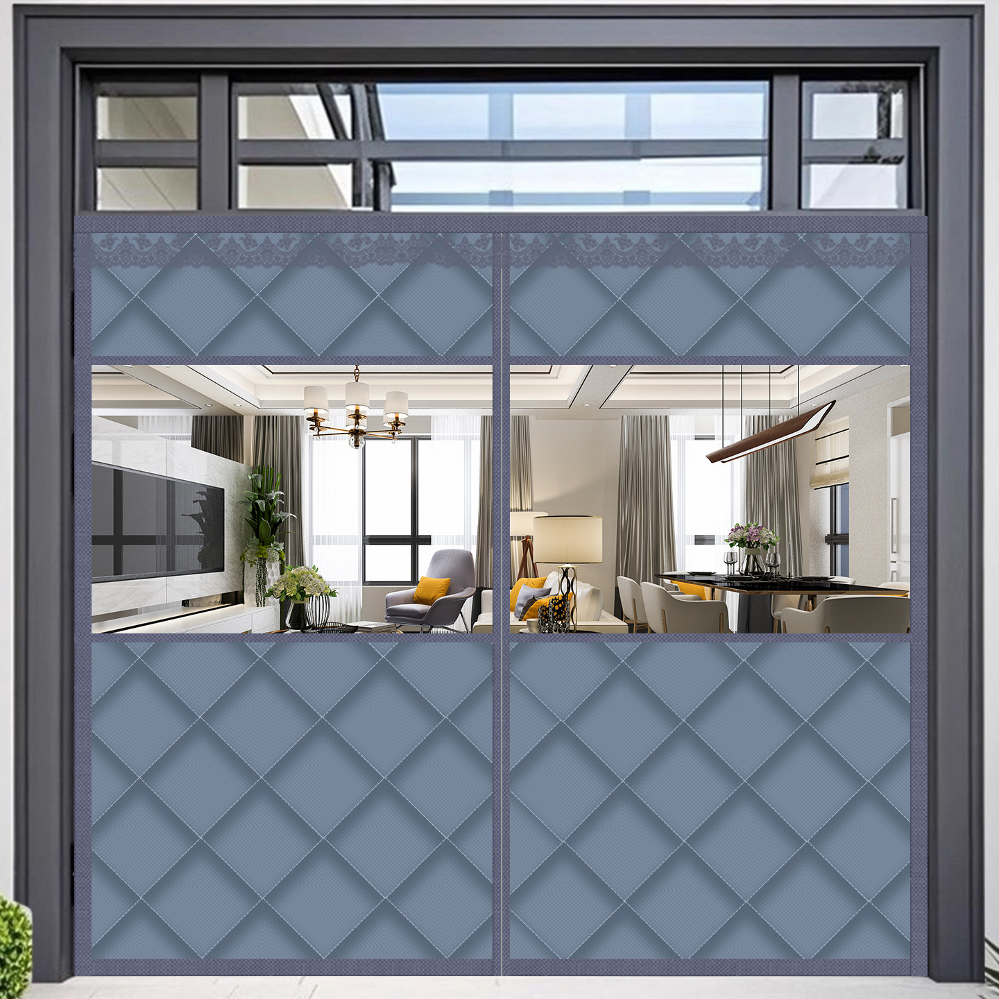 2025加厚帆布高清开窗棉门帘