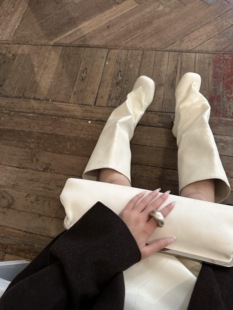 BOOTS MOON 自然褶皱感设计裤 管式 W13 ENRICO 靴子 BORINO