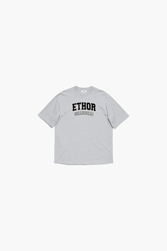 ETHOR 26春夏 Logo印花烫钻纯棉短袖T恤