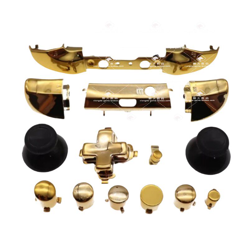 XBOXONE 슬림 핸들 버튼에 적합 전기 도금 버튼 15개 세트 XBOX ONE S 버튼 골드