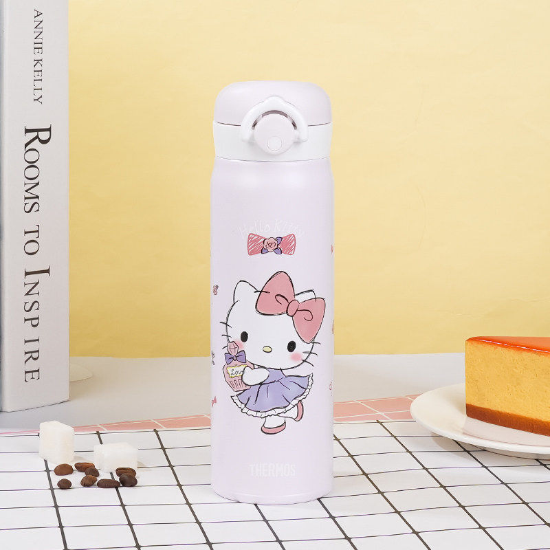 膳魔师不锈钢保温杯Kitty正版联名女生可爱500ml卡通水杯子便携