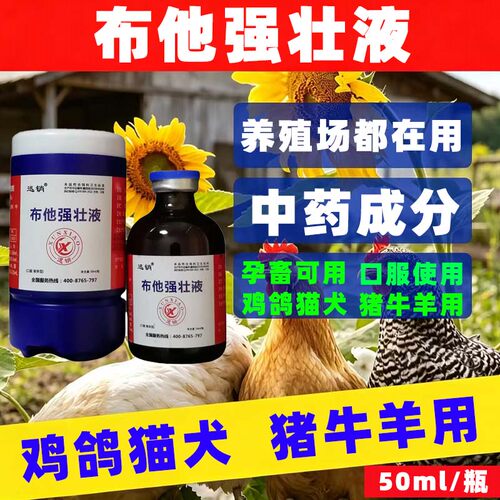 宠物猫犬用布他强壮液兽用仔猪牛羊犬猫狗兔鸽子用液态维生素B12