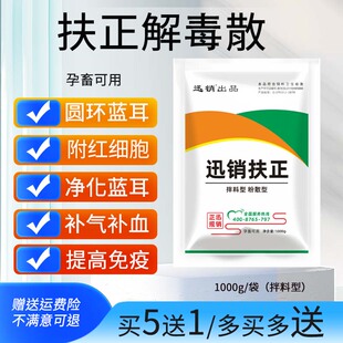 扶正解毒散兽用猪用预防净化圆环蓝耳抗病毒圆蓝解毒包母猪保健