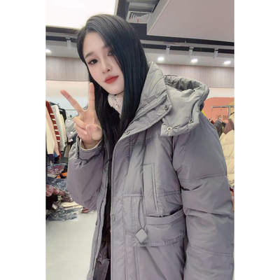 【老板娘容容】年底清仓长款连帽羽绒服