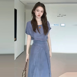 紫色连衣裙子女夏季 2025新款 轻熟小众不撞款 长裙今年流行漂亮爆款