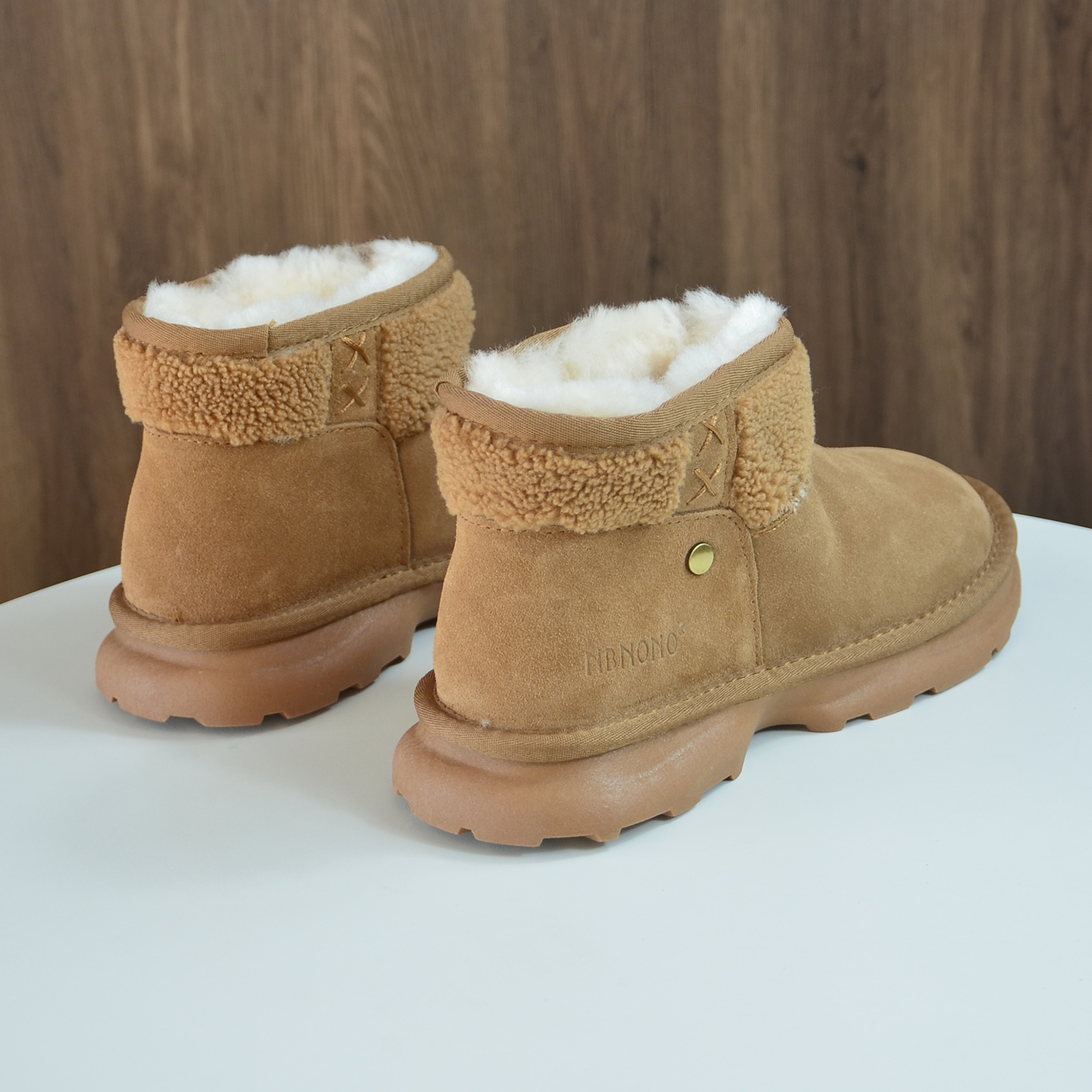 全羊毛雪地靴女2025冬季加绒加厚皮毛一体保暖短筒东北防滑大棉鞋