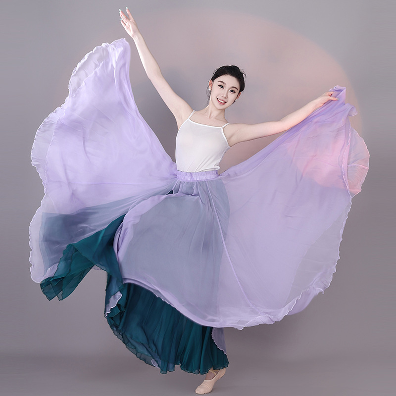 两面穿大摆舞蹈服天丝2024冬