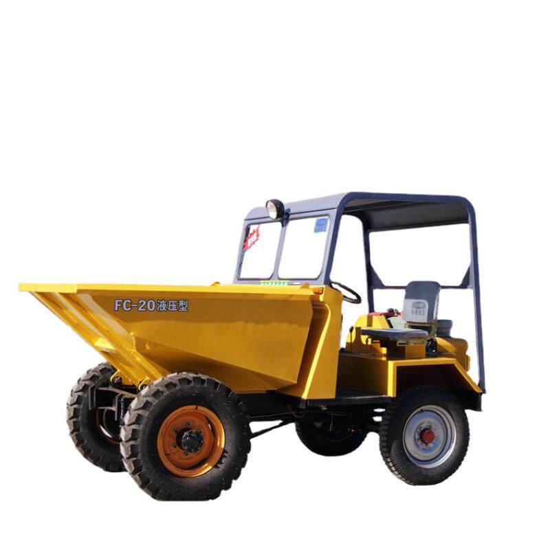 吨铁蓬前置料斗柴油运输车建筑工地土方运输四轮车工程翻斗车